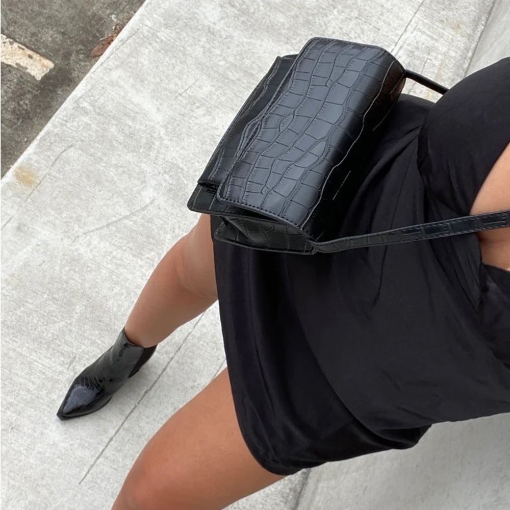 Black “Valentine Croc” Bag